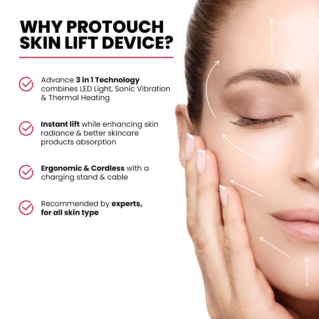 PROTOUCH Skin Lift Combo | Skin lift Device New and Improved & Recovery Drops Serum | Anti ageing, Bright & Firm Younger Looking Skin